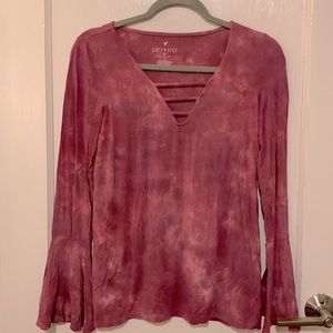 American Eagle Outfitters Soft and Sexy Long Sleeve w/ Flared Sleeves Size S